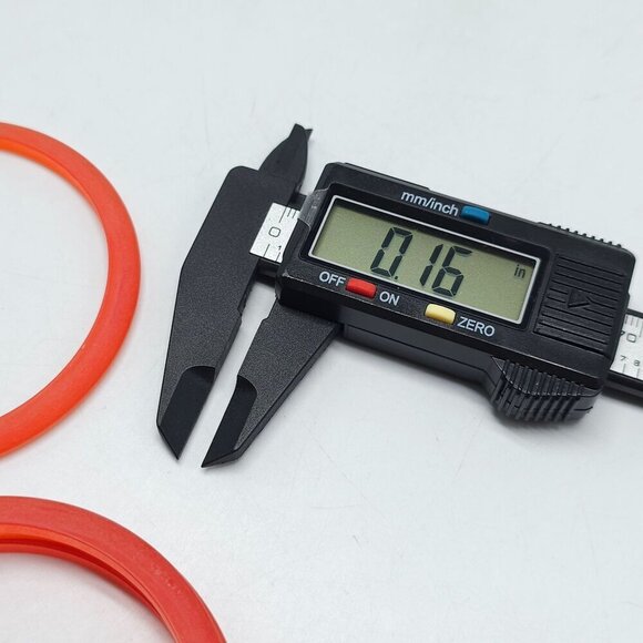 Set Of 4 Orange Red Acrylic Stackable Spacer Bangles Vintage - Picture 4 of 5